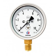 Напоромер КМ-22Р  до10 кПа; кл.т.1,5; М20*1,5 Росма
