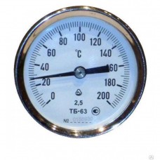 Термометр биметаллический ТБ-63 200°C L=60мм (50)