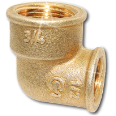 Угольник латунный переходной Ду20 х Ду15 (3/4"х1/2") гайка/гайка